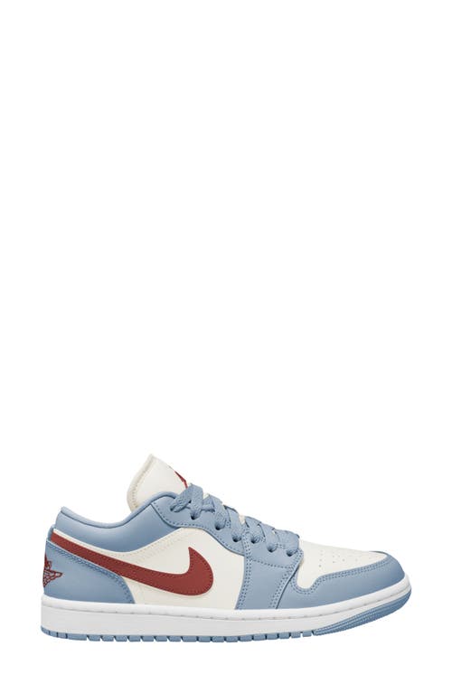 Jordan Air  1 Low Sneaker In Sail/dune Red/blue Grey