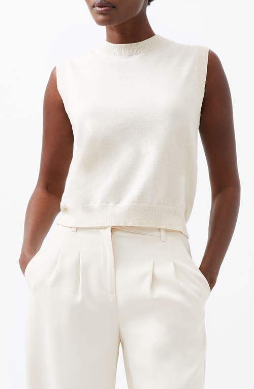 Shop French Connection Cosysoft Sleeveless Sweater In Light Oatmeal