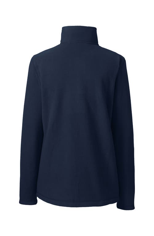 Lands' End School Uniform Young Lightweight Fleece Quarter Zip Pullover In Classic Navy
