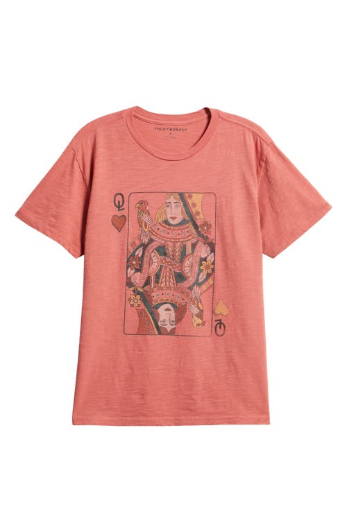 Lucky Brand Queen Of Hearts Graphic T-shirt In Pink