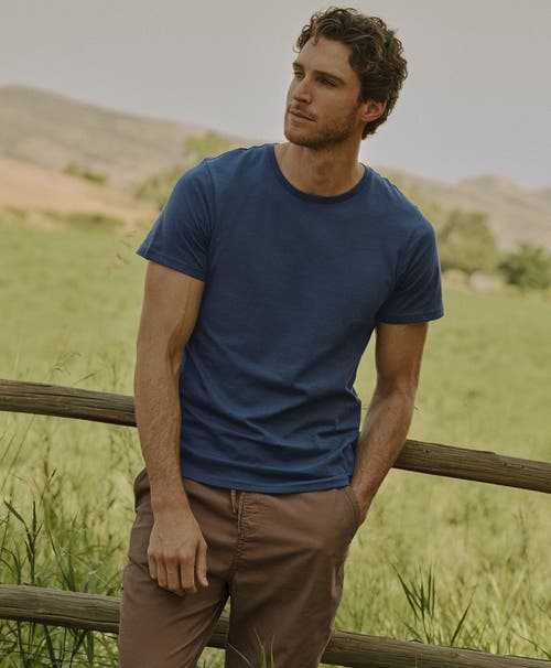 Pact Organic Softspun Crew Neck Tee In French Navy