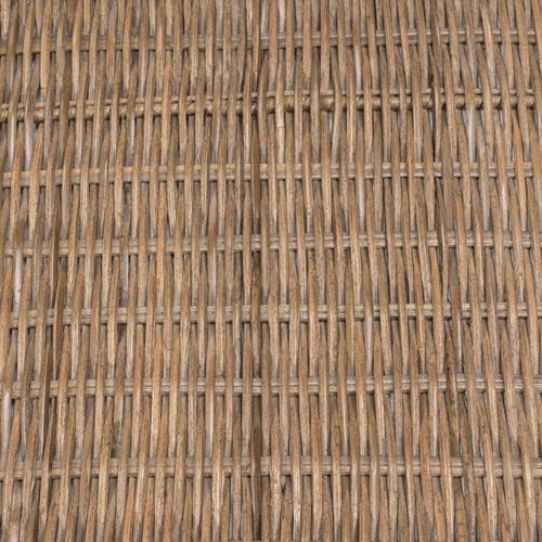 Happimess Scalloped 21.5in Southwestern Cottage Hand-woven Rattan Tray With Handles In Natural
