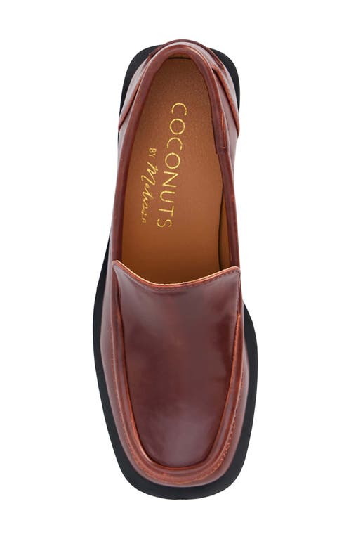 Shop Coconuts By Matisse Professor Block Heel Loafer In Mahogany