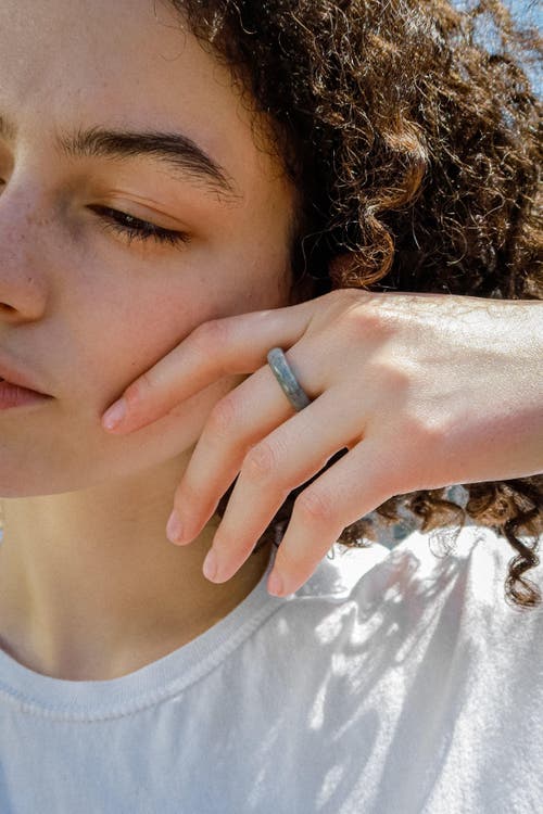 Shop Seree Sesame Grey Jade Ring