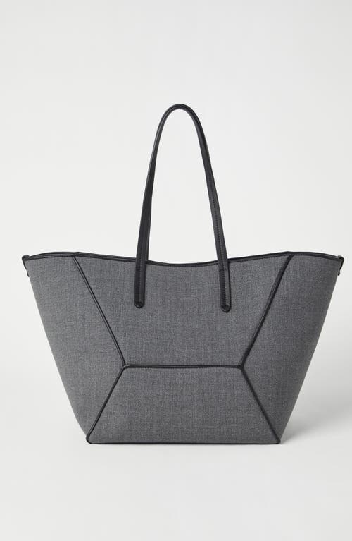 Shop Brunello Cucinelli Shopper Bag In Medium Grey