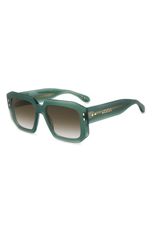 Shop Isabel Marant 53mm Gradient Square Sunglasses In Green/green Shaded