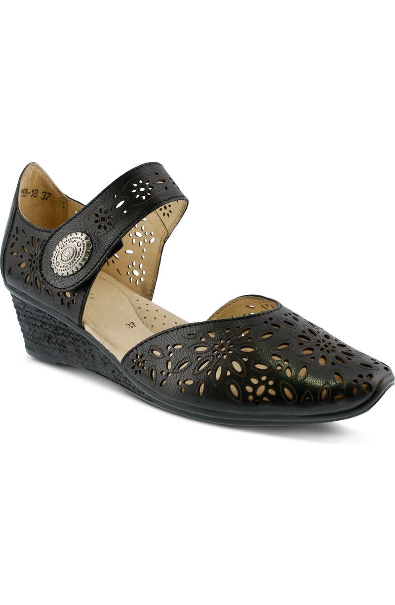 Spring Step Nougat Pump, Main, color, Black Leather