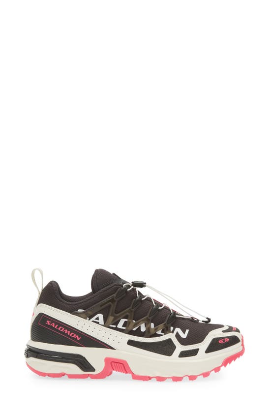 Shop Salomon Gender Inclusive Acs+ Heritage Pack Sneaker In Black/ Vanilla Ice/ Pink Glo