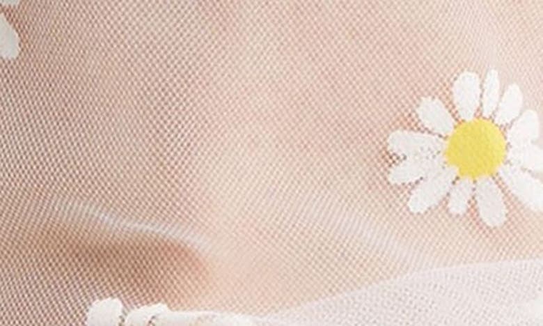 High Heel Jungle Daisy Tulle Socks In White