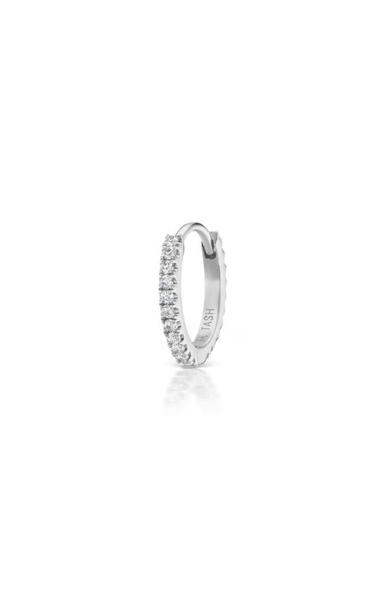 Shop Maria Tash Diamond Eternity Single Clicker Hoop Earring In White Gold