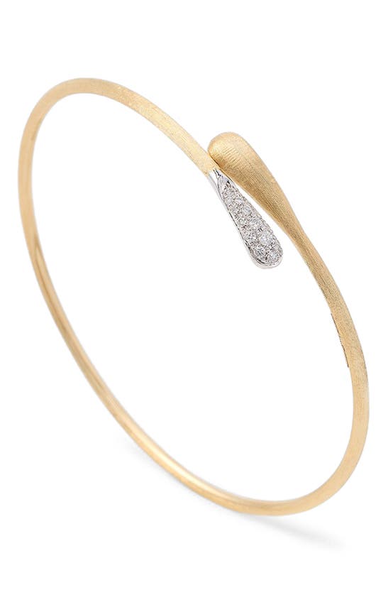 Shop Marco Bicego Lucia Diamond Tipped Cuff Bracelet In Yellow Gold