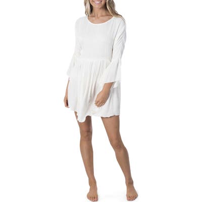 Rip Curl Sunrise Long Bell Sleeve Minidress, White