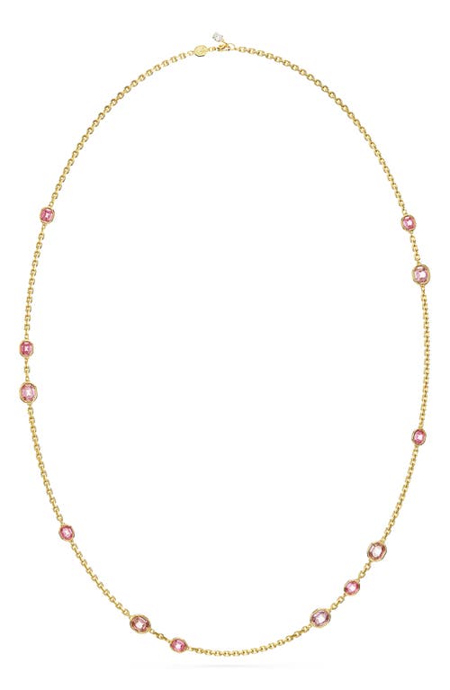 Swarovski Imber Multicolor Crystal Station Necklace in Pink at Nordstrom