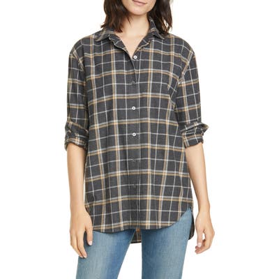 Jenni Kayne Plaid Flannel Shirt, Grey