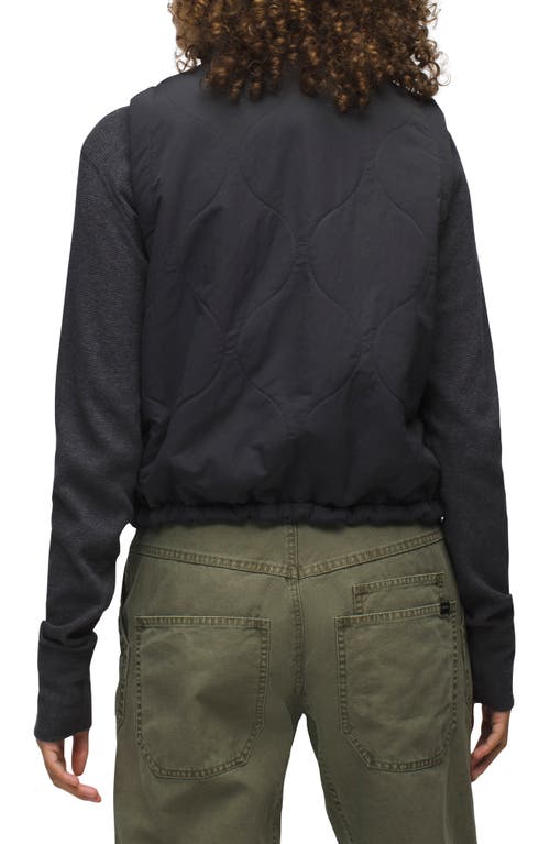 Prana Encinitas Quilted Vest In Charcoal