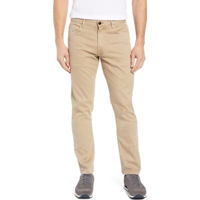 Faherty Comfort Twill Straight Leg Five-Pocket Pants, Beige