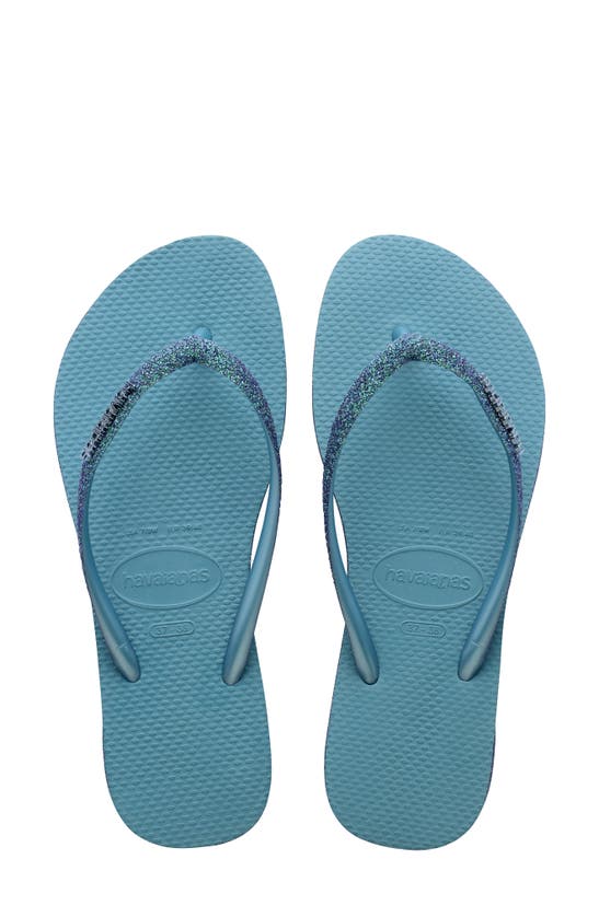 Havaianas Slim Sparkle Flip Flop In Nautical Blue