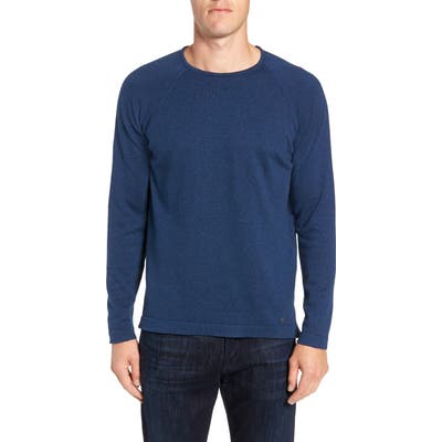 Stone Rose Trim Fit Crewneck Sweater, Blue