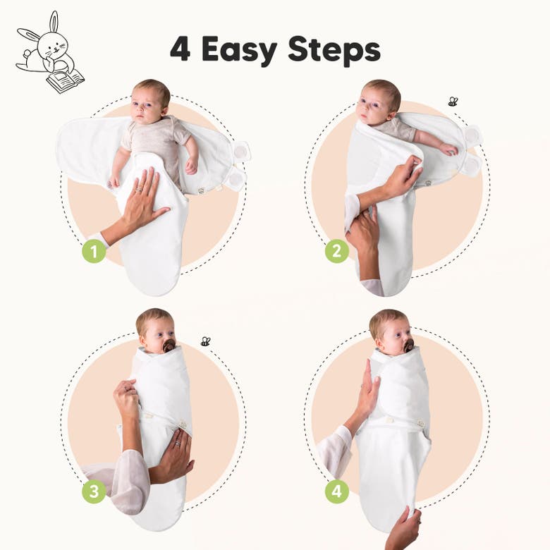 Shop Keababies 3-pack Soothe Swaddle Wraps In Sage