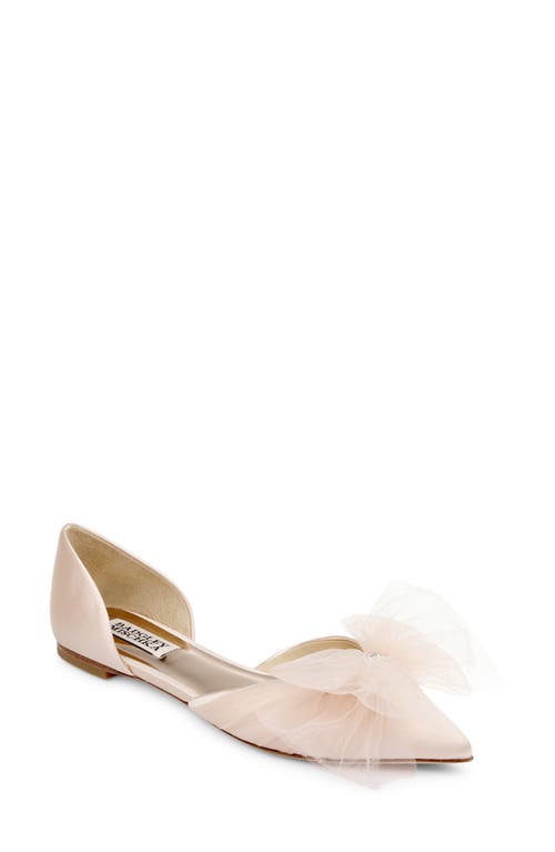 Badgley Mischka Collection Fergie Pointed Toe d'Orsay Flat in Seashell