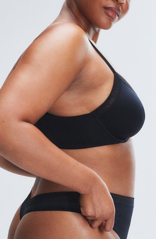 Savage X Fenty Logo Trim Underwire Bra In Black Caviar