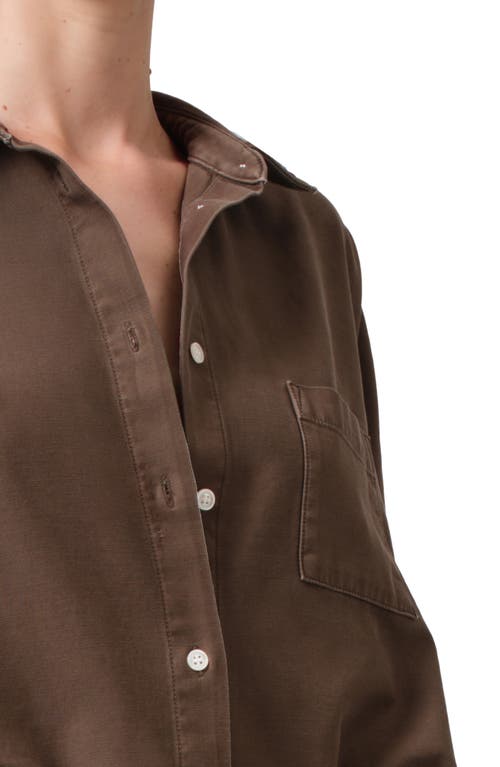 Shop Citizens Of Humanity Claire Origami Twill Button-up Shirt In Costes