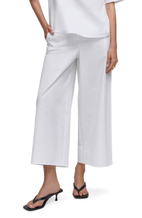 MANGO Cotton Pull-On Culottes in Off White at Nordstrom, Size X-Small