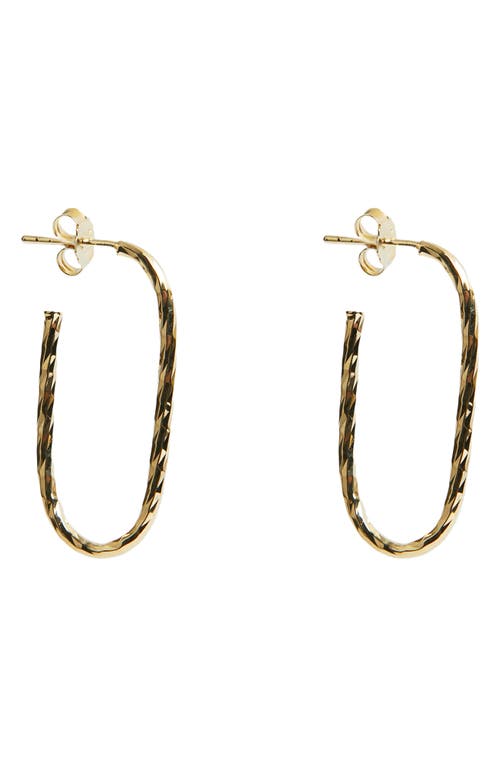 Argento Vivo Sterling Silver Twist U-Hoop Earrings in Gold