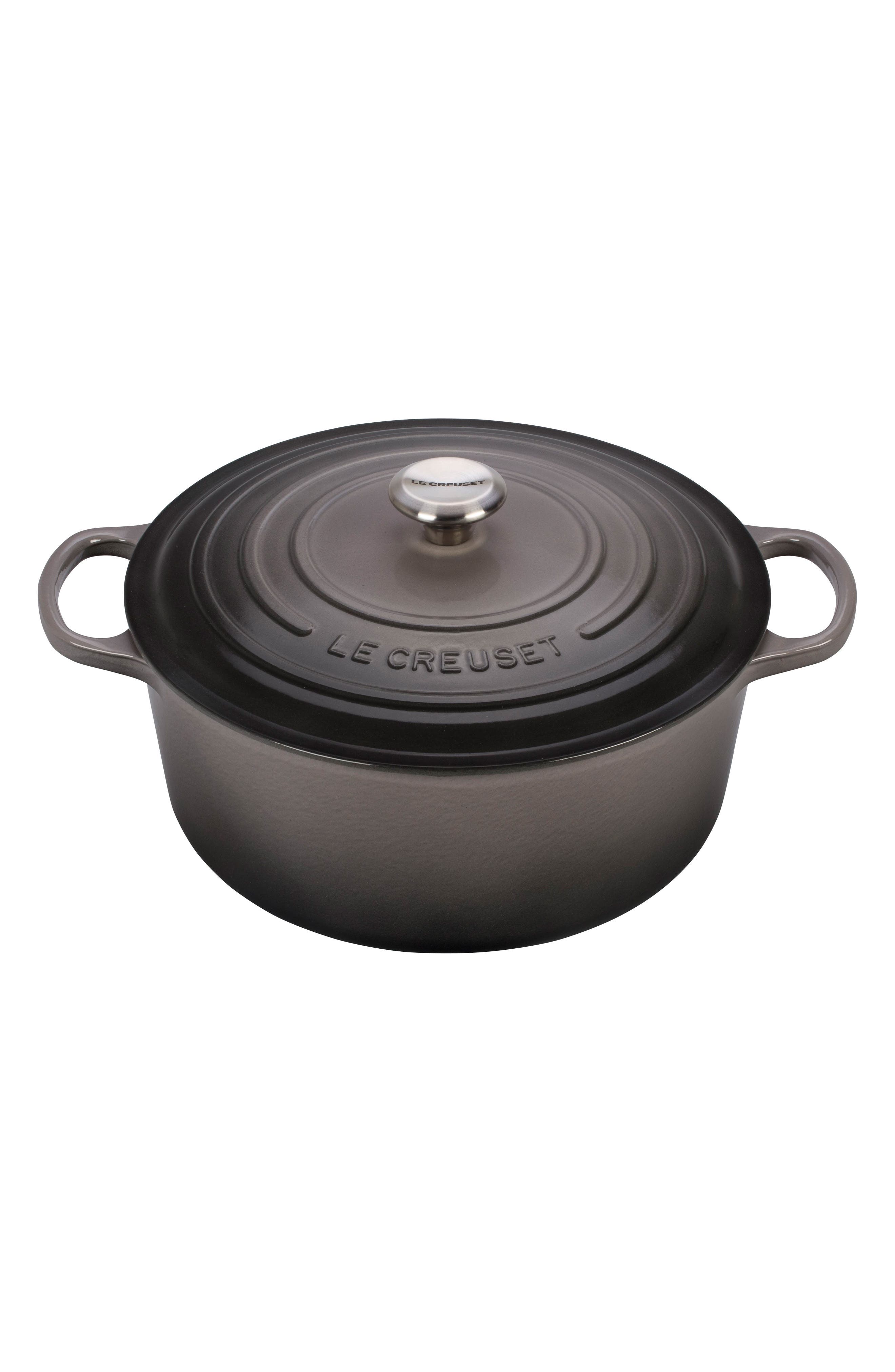 LE CREUSET,
                            Signature 9 Quart Round Enamel Cast Iron French/Dutch Oven,
                            Main thumbnail 6, color,
                            020