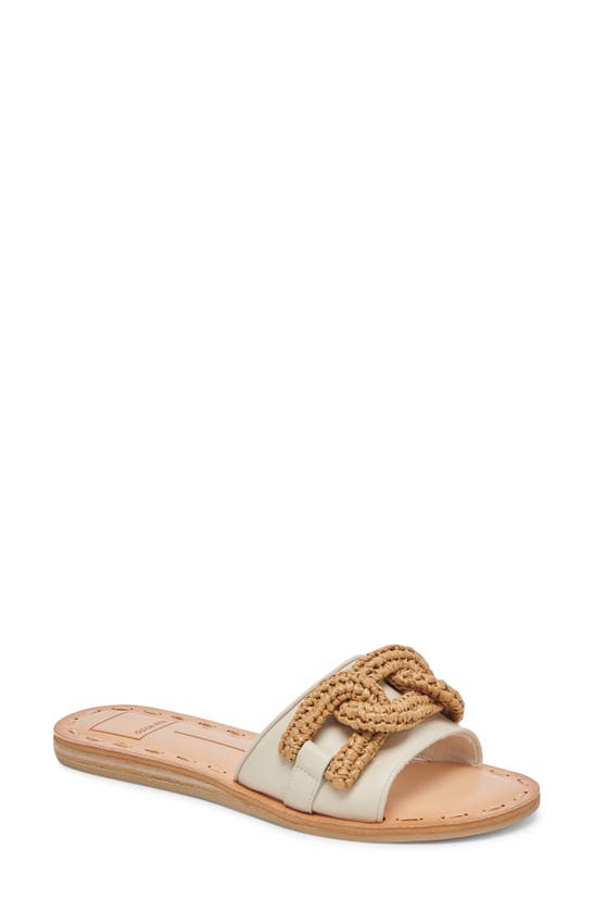 Shop Dolce Vita Desa Slide Sandal In Ivory Leather