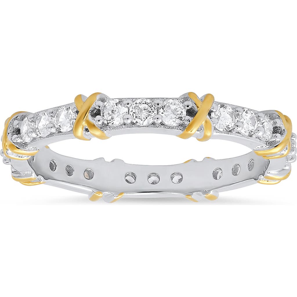 Queen Jewels Cubic Zirconia Stacking Ring In Two-tone
