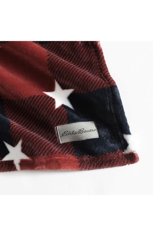 Eddie Bauer Americana Plaid Throw Blanket In Medium Red