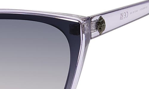 Shop Kurt Geiger London 64mm Cat Eye Sunglasses In Crystal Lilac/smoke Gradient