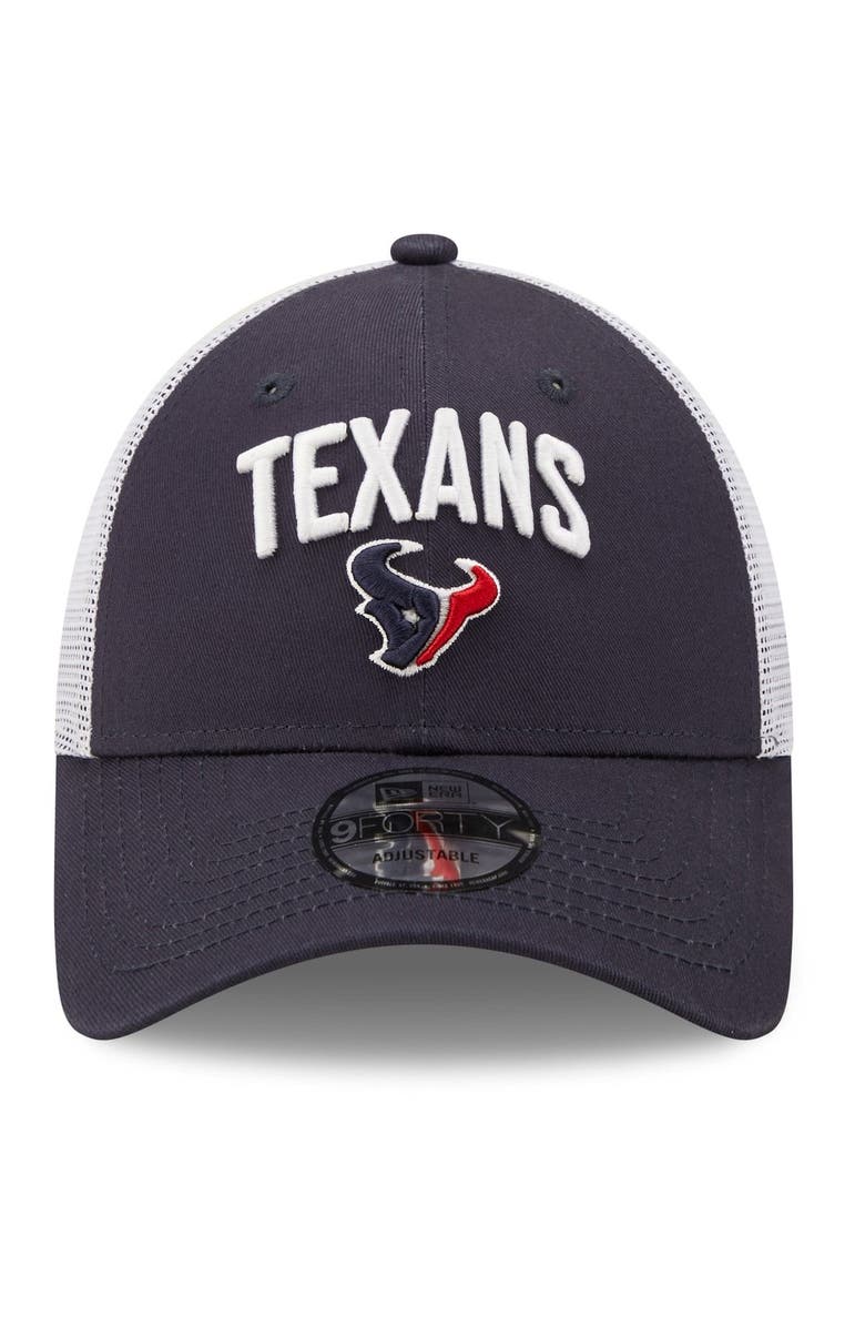 Men's New Era Navy/White Houston Texans Team Title Trucker 9FORTY Snapback Hat