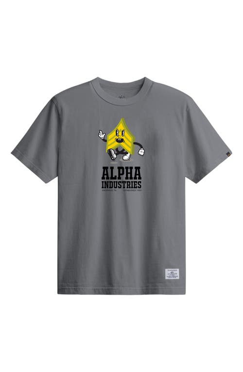 Alpha Industries Badge Logo Graphic T-shirt In Aircraft Gray