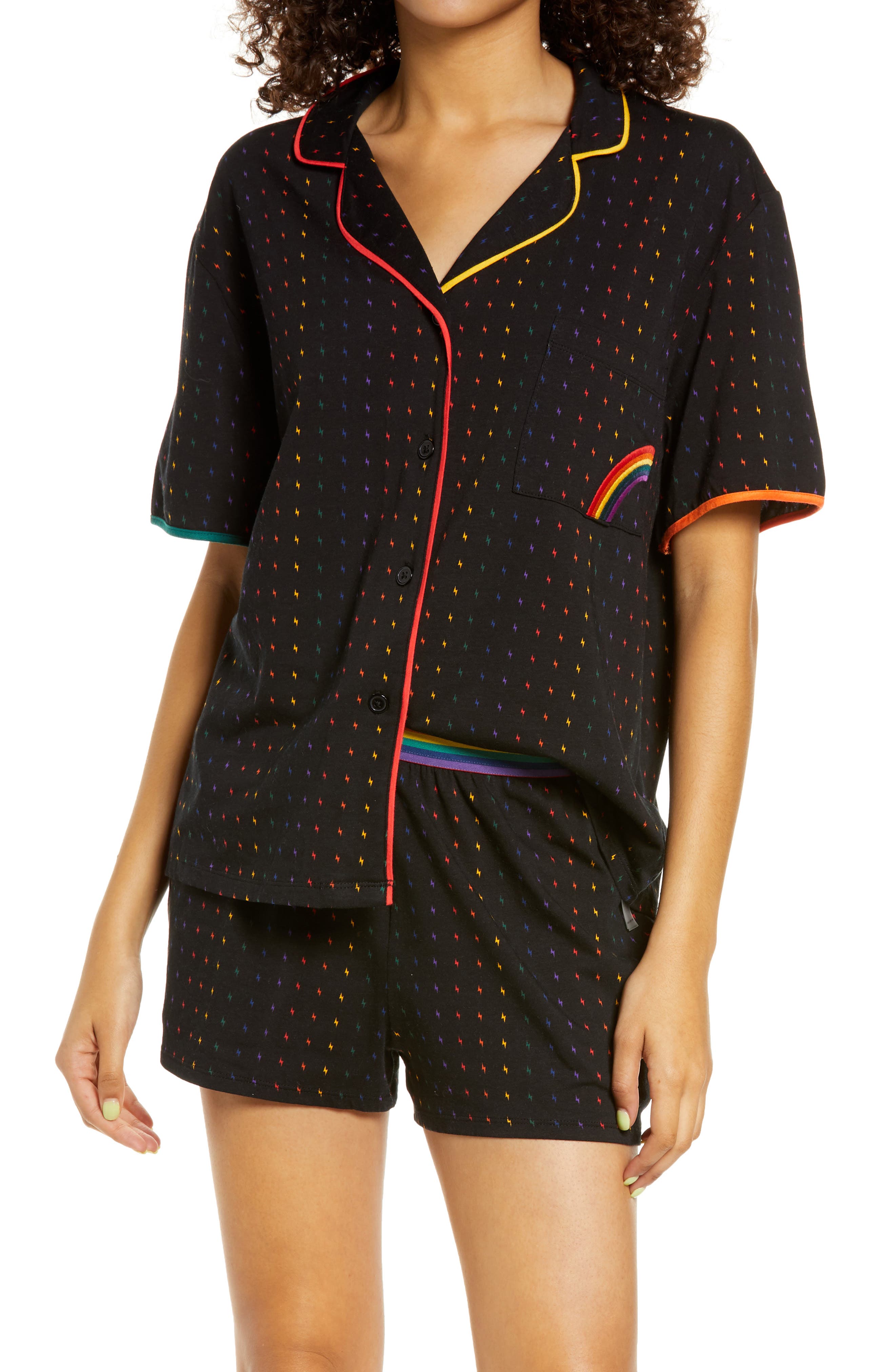 Room Service Pjs Rainbow Short Pajamas 
