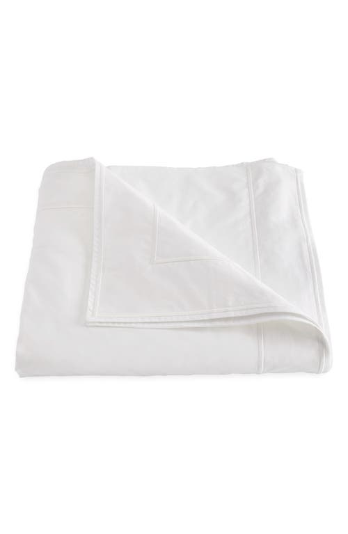 Matouk Ansonia Cotton Percale Duvet Cover In White/white