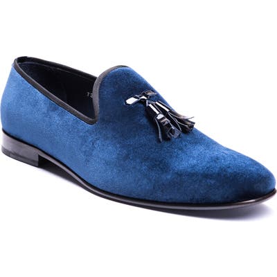 Jared Lang Luca Tassel Loafer, Blue