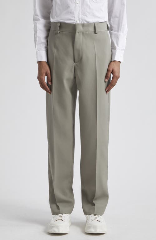 Jil Sander Relaxed Fit Flat Front Wool Pants Slate Green at Nordstrom, Us