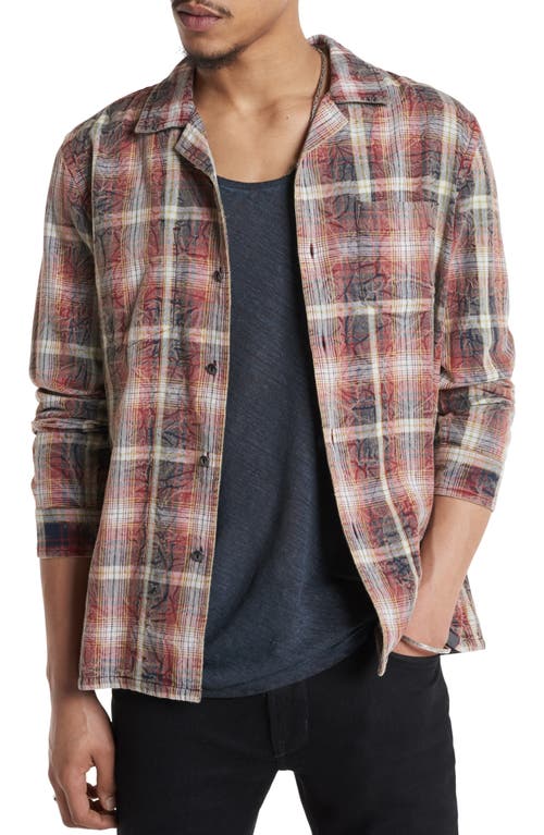 John Varvatos Stanton Reversible Long Sleeve Button-Up Shirt in Auburn at Nordstrom, Size Small