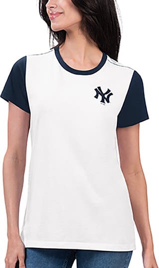G-III 4HER BY CARL BANKS Women's G-III 4Her by Carl Banks White New York  Yankees Illustration Ringer T-Shirt