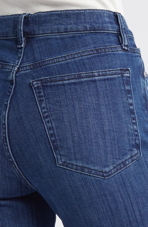 Frame Womens The Ruler Crop Five-pockets Straight-leg High-rise Stretch-denim Jeans Written In Thunderstorm
