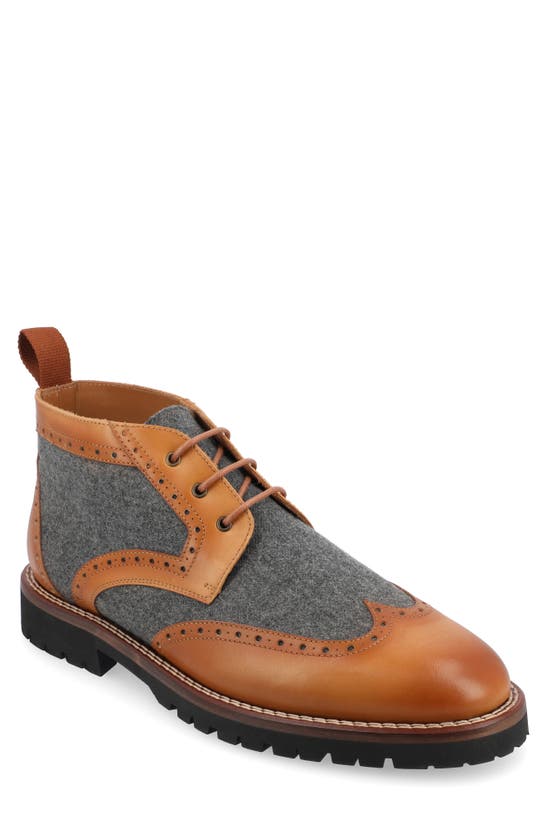 Shop Taft The Livingston Chukka Boot In Grey/ Brown