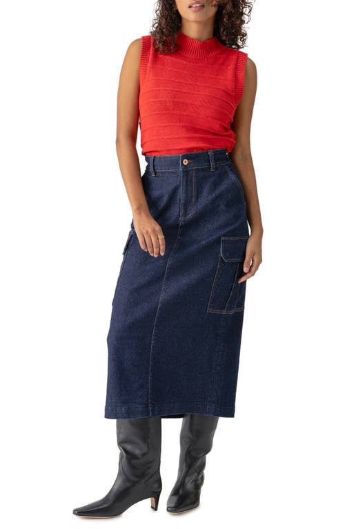 Shop Sanctuary Essential Denim Cargo Midi Skirt In Magnetic