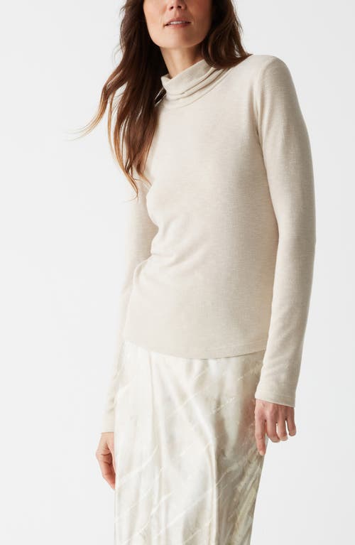 Shop Michael Stars Hadley Long Sleeve Knit Turtleneck Top In Oatmeal