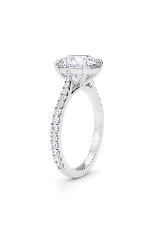 Hautecarat Round Brilliant Cut Pavé Lab Grown Diamond Ring In 2.00 Ctw 18k White Gold