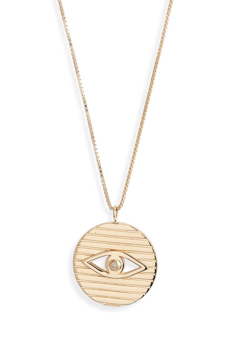 Jennifer Zeuner Stassi Diamond Evil Eye Pendant Necklace | Nordstrom
