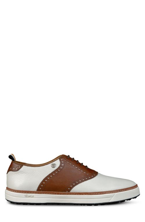 Allen Edmonds Straits Golf Oxford Sneaker In White/brown