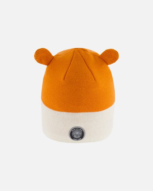 Shop Deux Par Deux Boy's Knit Hat Orange Fox Face