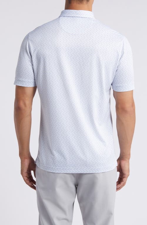 Shop Mizzen + Main Mizzen+main Halyard Geo Print Performance Polo In White Chevron